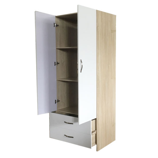 خزانة غرفة نوم خشبية بتصميم جديد مع أبوابين خزانة ملابس من الصين على Topchinasupplier Com