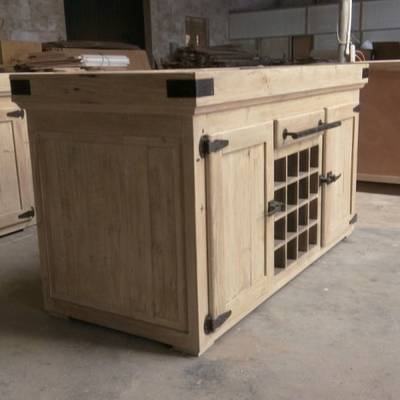 خزانة عرض النبيذ الخشبية المعاد تدويرها الصلبة مع الأبواب أثاث المطبخ الآخر من الصين على Topchinasupplier Com
