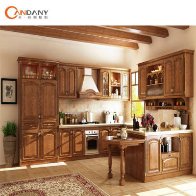 Solid Wood Oak Cherry Walnut Maple Kitchen Cabinet Kitchen