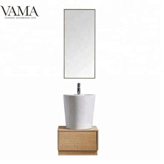 الصين 24 بوصة الأبيض خشبية الحمام خزائن التخزين الغرور الأثاث المصنعين والموردين مصنع بالجملة روزن