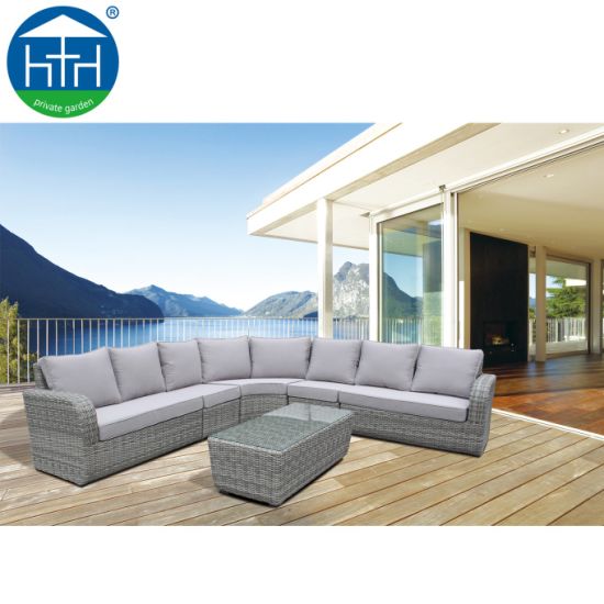 China 2019 Big Lots Outdoor Rattan Furniture Extra Large Sectional