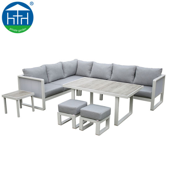 China Luxury Garden Furniture Aluminum Outdoor Furniture Terrace Patio Sofa Set, wholesale