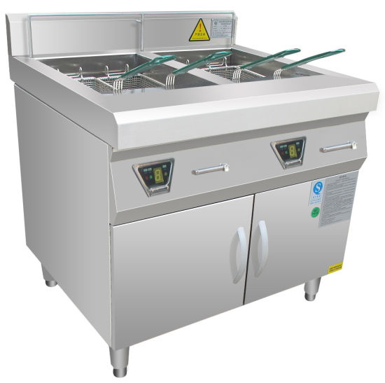 الصين 2 خزانات 2 سلال المقلاة الكهربائية التجارية الكهربائية النفط منفذ المقلاة العميقة 6l مقلاة حوض الزيت معدات الطبخ والخبز من الصين على Topchinasupplier Com