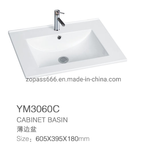 60cm رقيقة حافة السيراميك مجلس الوزراء غسل حوض الأدوات الصحية بالوعة المطبخ Bathr حوض الحمام والوعة من الصين على Topchinasupplier Com
