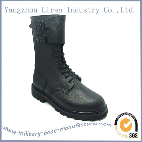 black military combat boots