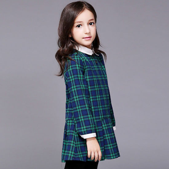 China Hote Sell Plain Colour Fancy Custom School Uniform Dress pictures & photos