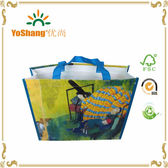 China Pretty Design PP Woven Bag Custom Made Foldable Tote Shopping Bag